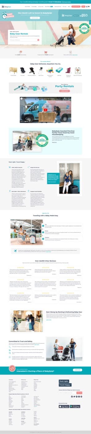 BabyQuip homepage