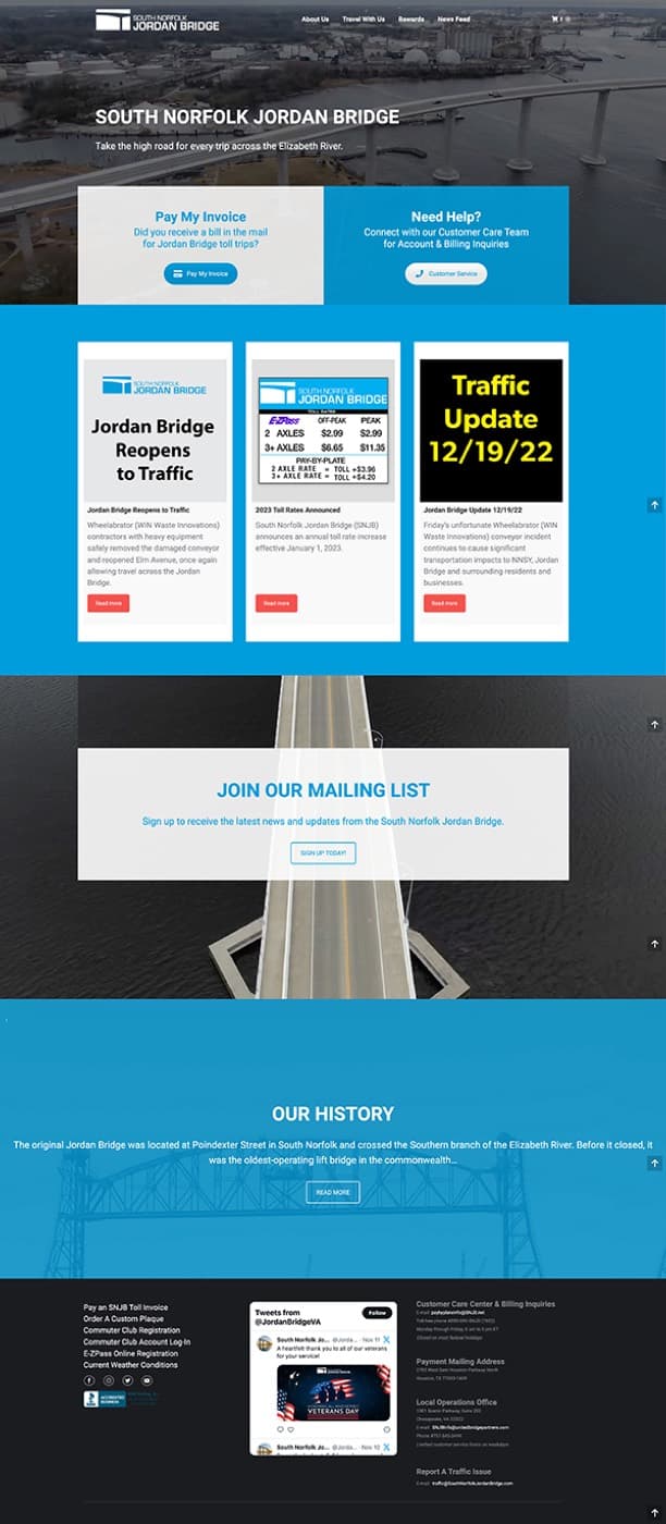 South Norfolk Jordan Bridge homepage